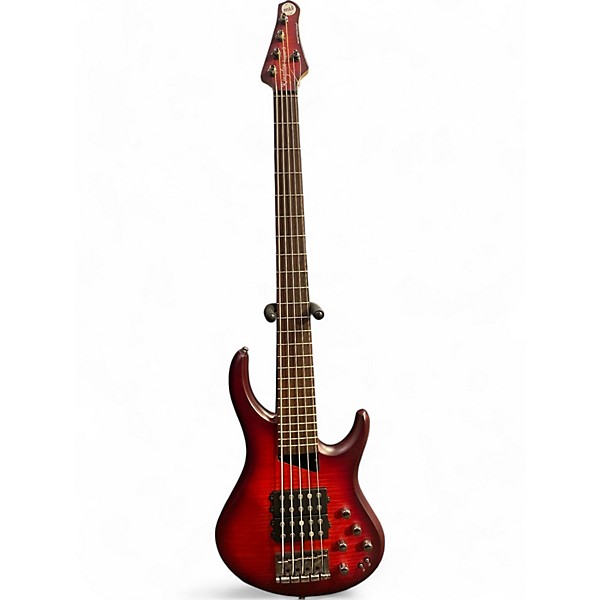 Used MTD KINGSTON SUPER 5 RED BURST Electric Bass Guitar