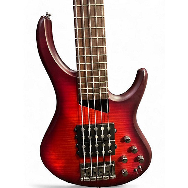 Used MTD KINGSTON SUPER 5 RED BURST Electric Bass Guitar