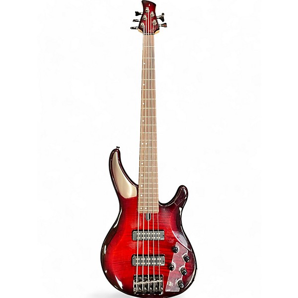 Used Yamaha TRBX605FM Crimson Red Burst Electric Bass Guitar