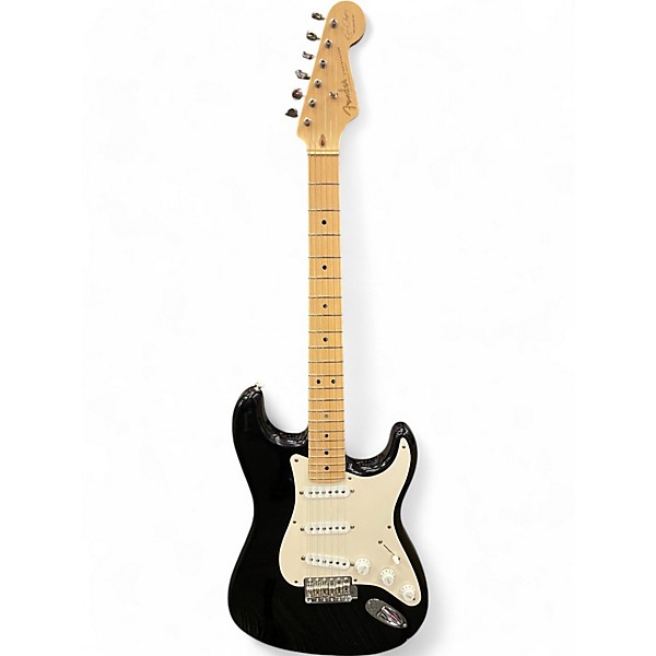 Used Fender Artist Series Eric Clapton "blackie" Stratocaster Black Solid Body Electric Guitar