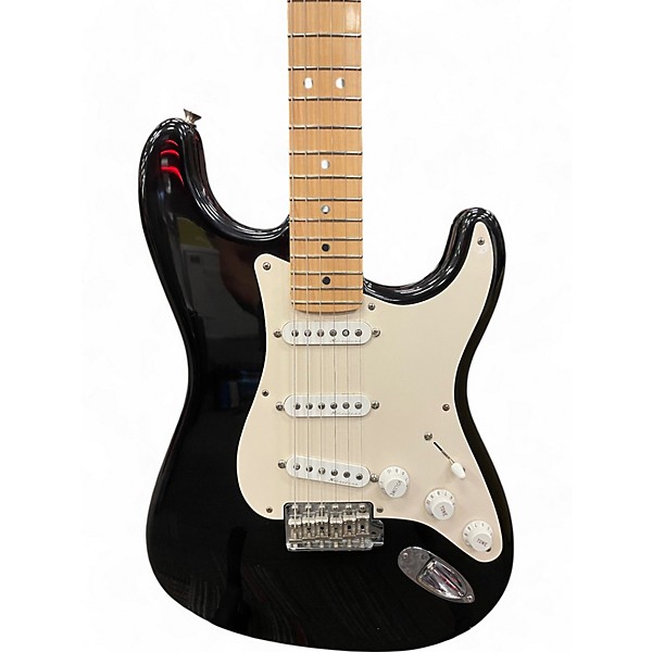 Used Fender Artist Series Eric Clapton "blackie" Stratocaster Black Solid Body Electric Guitar