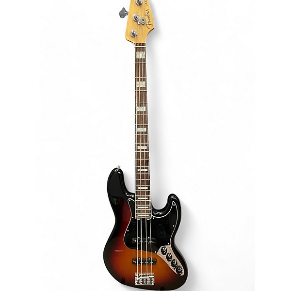 Used Fender American Elite Jazz Bass Sunburst Electric Bass Guitar