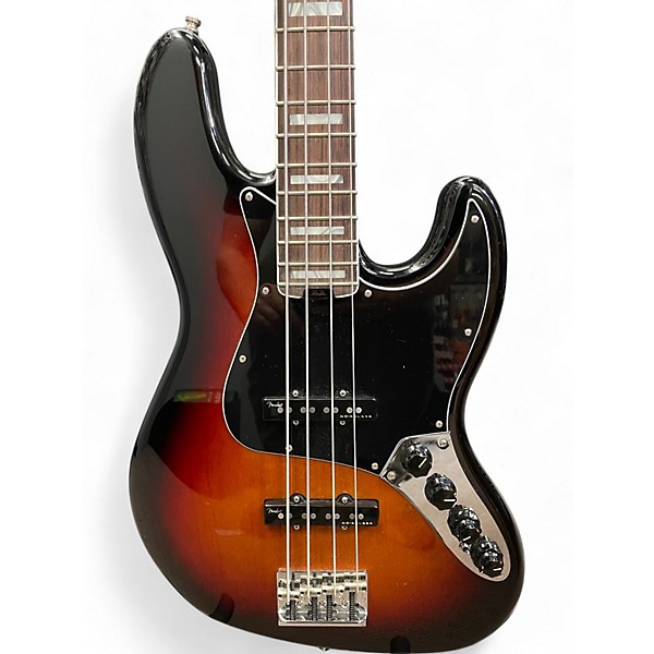 Used Fender American Elite Jazz Bass Sunburst Electric Bass Guitar