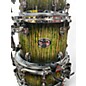 Used Dixon 5 Piece Blaze Series Green Tiger Drum Kit