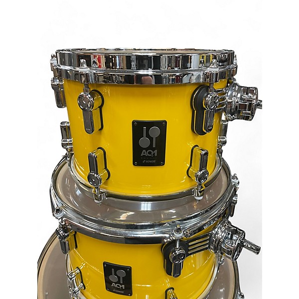 Used Sonor 4 Piece AQ1 (with bags) Yellow Drum Kit