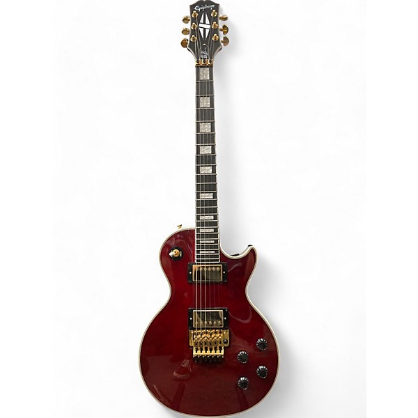Used Epiphone Alex Lifeson les Paul Custom Axcess Ruby Solid Body Electric Guitar