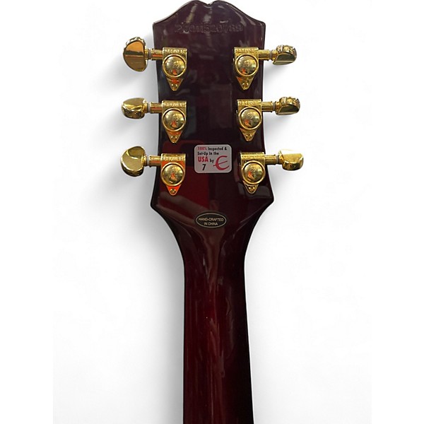 Used Epiphone Alex Lifeson les Paul Custom Axcess Ruby Solid Body Electric Guitar