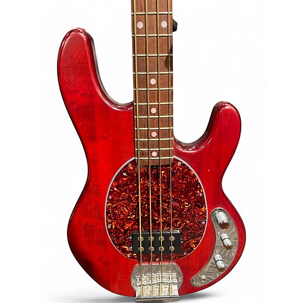 Used Sterling by Music Man Stingray Sub 4 Cherry Electric Bass Guitar