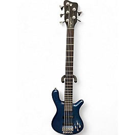 Used Warwick Streamer LX 5 String Trans Blue Electric Bass Guitar