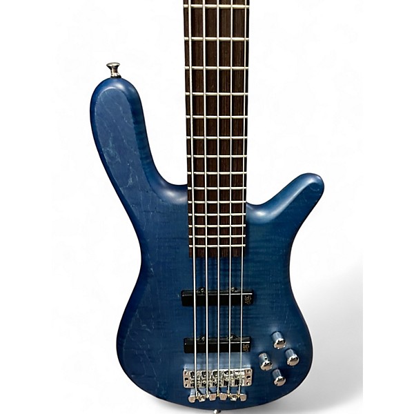 Used Warwick Streamer LX 5 String Trans Blue Electric Bass Guitar