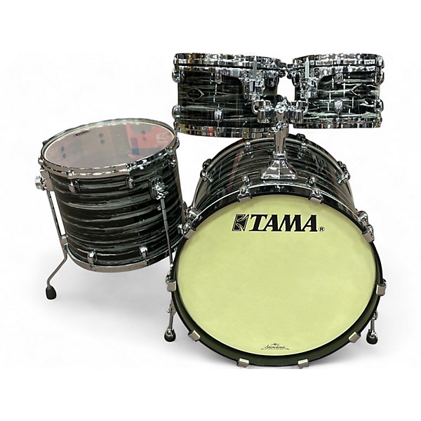 Used TAMA 4 Piece Starclassic Limited-Edition Bubinga Birch Oyster Black Drum Kit