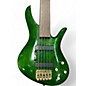 Used Samick 5 String Fretless Emerald Green Electric Bass Guitar