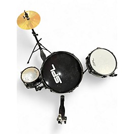 Used SPL 3 Piece Lil' Kicker 3-Piece Junior Drum Set Black Black Drum Kit