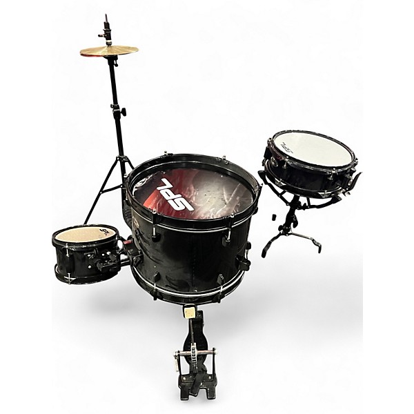 Used SPL 3 Piece Lil' Kicker 3-Piece Junior Drum Set Black Black Drum Kit