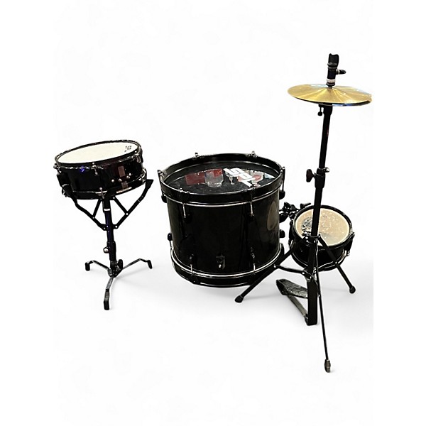 Used SPL 3 Piece Lil' Kicker 3-Piece Junior Drum Set Black Black Drum Kit