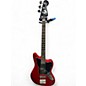 Used Squier Vintage Modified Jaguar Bass Special Crimson Red Trans Electric Bass Guitar