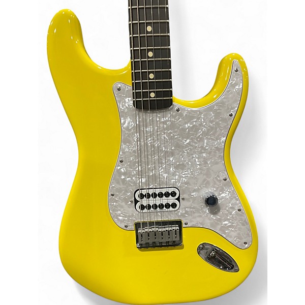 Used 2023 Fender Tom Delonge Signature Stratocaster Graffiti Yellow Solid Body Electric Guitar