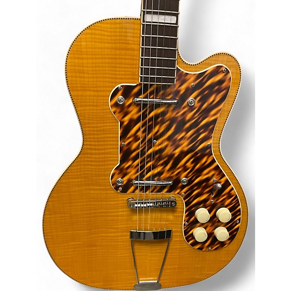 Used Kay Vintage Reissue Guitars THIN TWIN K161V JIMMY REED Butterscotch Hollow Body Electric Guitar