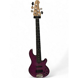 Used Lakland 55-02 Skyline Series 5 String trans purple Electric Bass Guitar