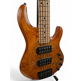 Used Sterling by Music Man Ray34 HH POPLAR BURL Natural Electric Bass Guitar