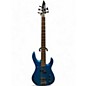 Used 1980s Squier Hm Bass V Metallic Blue Electric Bass Guitar thumbnail