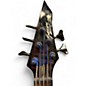 Used 1980s Squier Hm Bass V Metallic Blue Electric Bass Guitar