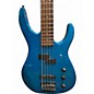 Used 1980s Squier Hm Bass V Metallic Blue Electric Bass Guitar