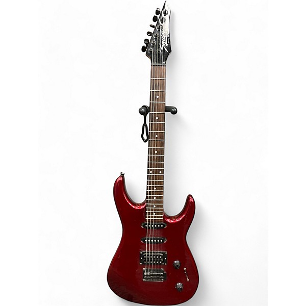 Used Squier HM1 Super Strat Metallic Red Solid Body Electric