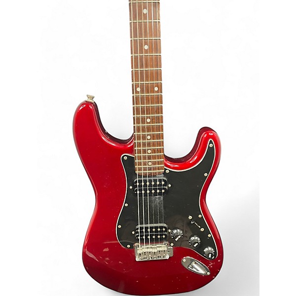 Used 2002 Squier Standard Double Fat Stratocaster Candy Apple Red Solid Body Electric Guitar