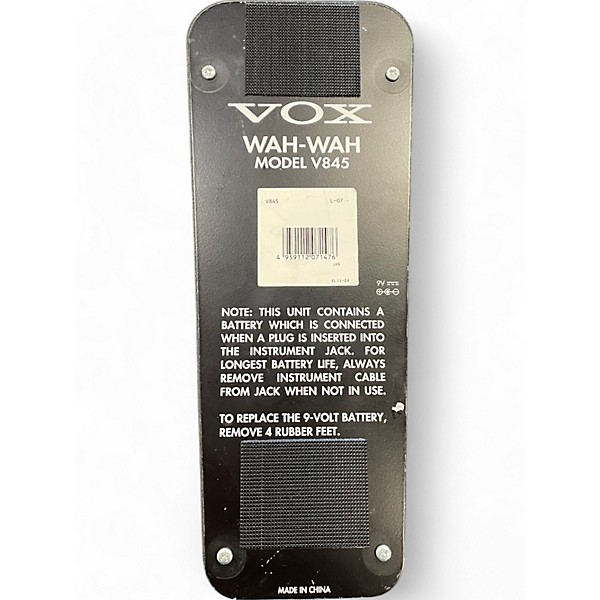 Used VOX V845 Classic Wah Effect Pedal