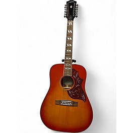 Used Epiphone HUMMINGBIRD 12 STRING AGED CHERRY SUNBURST 12 String Acoustic Electric Guitar