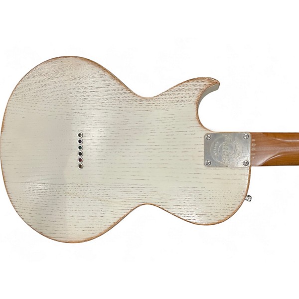 Used Paoletti Guitars Richard Fortus Signature #2 White Leather and Lacquer Solid Body Electric Guitar