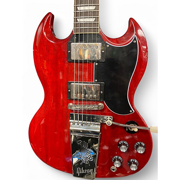 Used 2023 Gibson SG STANDARD 61 MAESTRO VINTAGE CHERRY Solid Body Electric Guitar