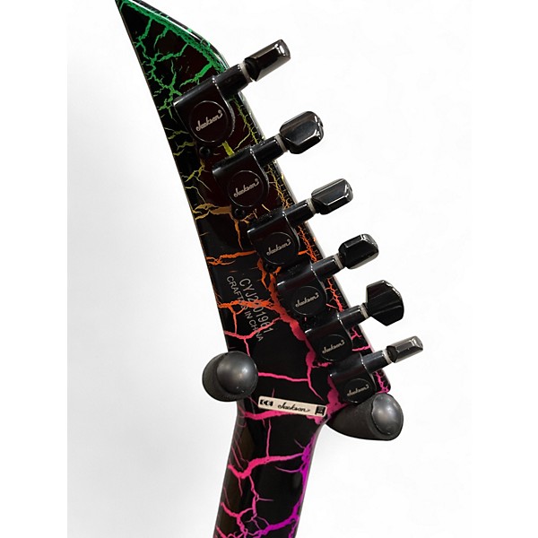 Used Jackson PRO SLM3 RAINBOW CRACKLE Solid Body Electric Guitar