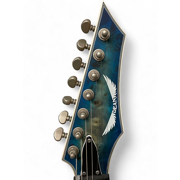 Used Dean exile select 7-string Turquoise burst Solid Body Electric Guitar