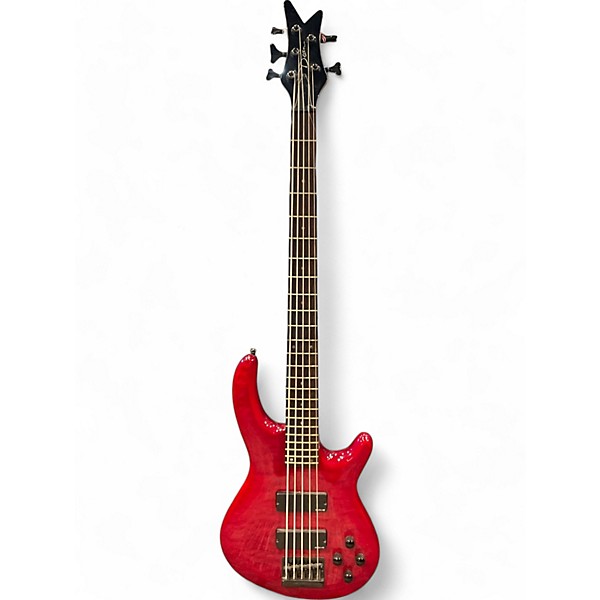 Used 2002 Dean EDGE BASS Red Electric Bass Guitar