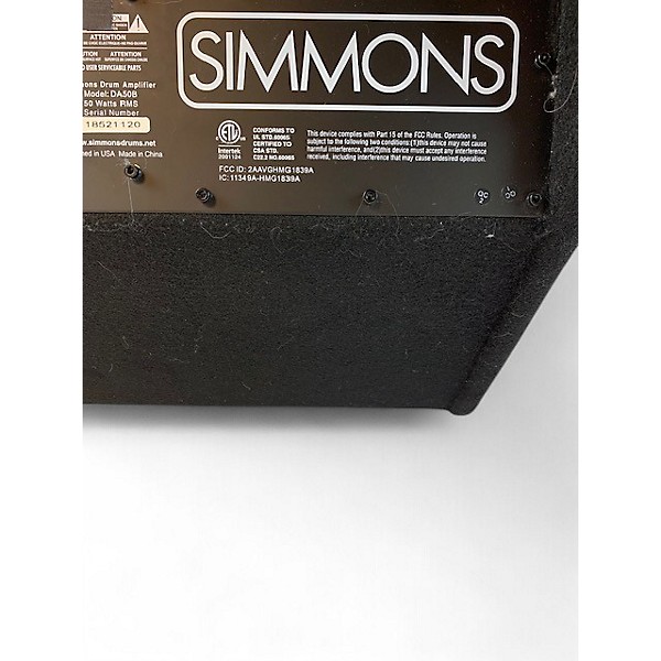 Used Simmons DA50 50W Drum Amplifier