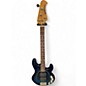 Used Ernie Ball Music Man Stingray 4 String black and blue Electric Bass Guitar thumbnail