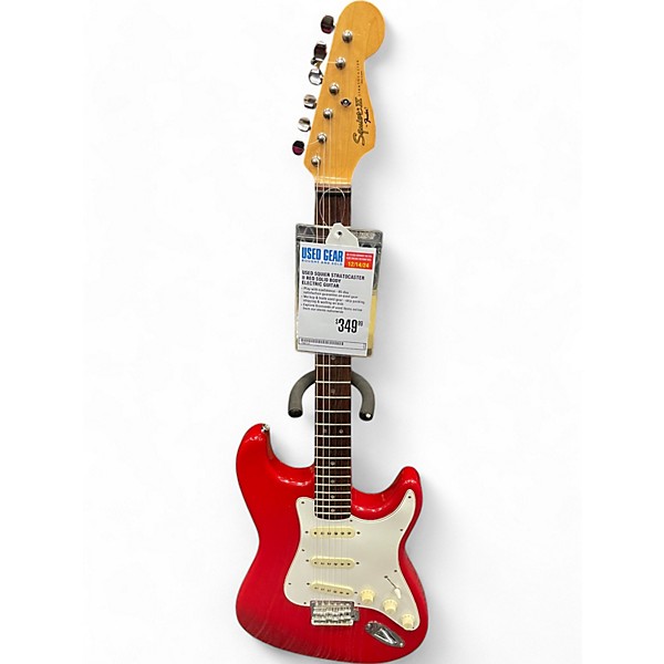 Used Squier Stratocaster II Red Solid Body Electric Guitar