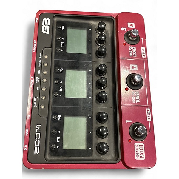 Used Zoom B3 Bass FX And Amp Simulator Bass Effect Pedal