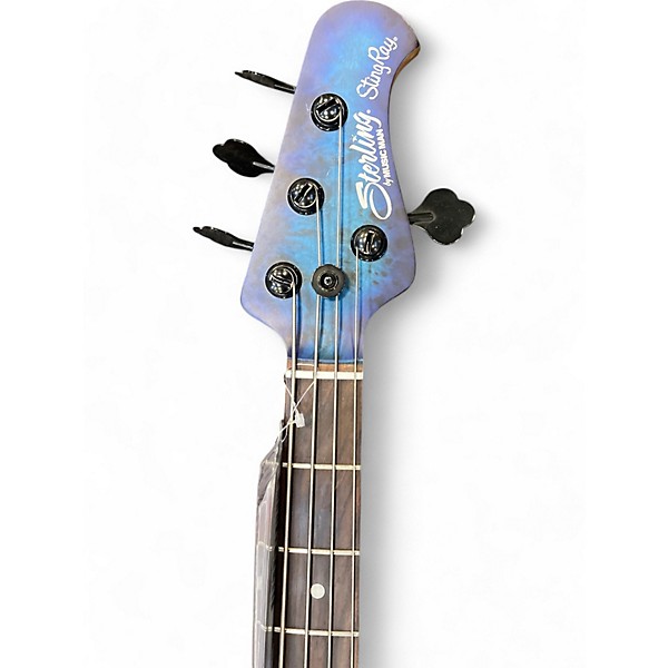 Used Sterling by Music Man sting ray neptune blue satin Electric Bass Guitar