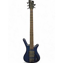 Used 2006 Warwick Corvette Double Buck 5 String Ocean Blue Electric Bass Guitar