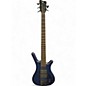 Used 2006 Warwick Corvette Double Buck 5 String Ocean Blue Electric Bass Guitar thumbnail