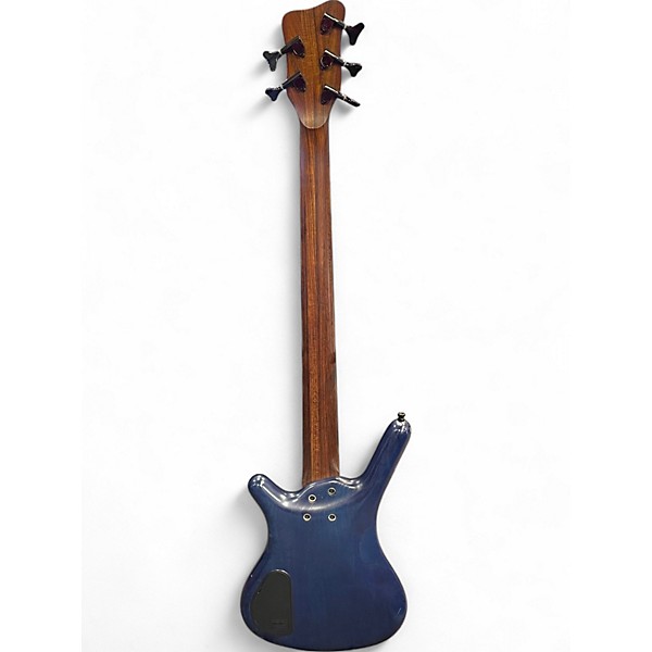 Used 2006 Warwick Corvette Double Buck 5 String Ocean Blue Electric Bass Guitar