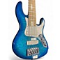 Used Bass Mods K524 Ocean Blue Maple Flame Electric Bass Guitar