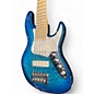 Used Bass Mods K524 Ocean Blue Maple Flame Electric Bass Guitar