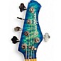 Used Bass Mods K524 Ocean Blue Maple Flame Electric Bass Guitar