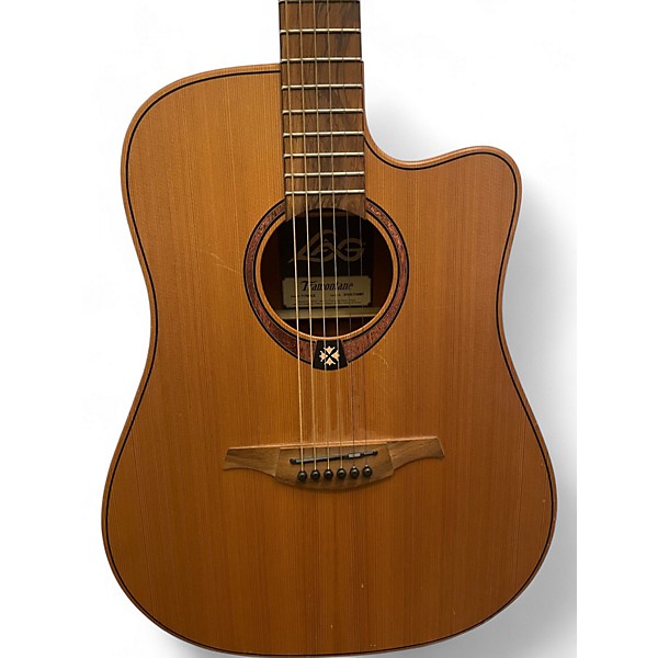 Used Lag Guitars tramontane L170DCE Natural Acoustic Electric Guitar