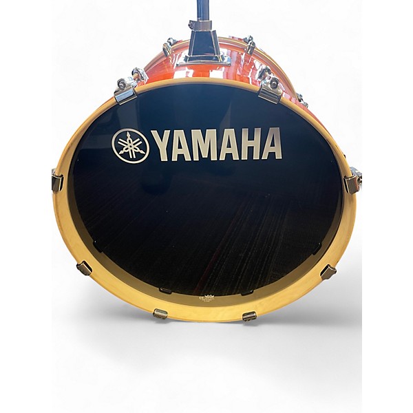 Used Yamaha 3 Piece Stage Custom Orange Drum Kit