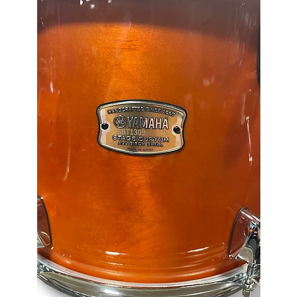 Used Yamaha 3 Piece Stage Custom Orange Drum Kit